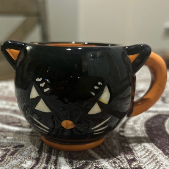 NEW Transpac Little Village by Shelly Comiskey Halloween Set of 4 Espresso Mugs - Picture 6 of 7